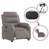 vidaXL Fauteuil de massage inclinable &eacute;lectrique Taupe Tissu