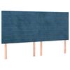 vidaXL Cadre de lit sans matelas bleu fonc&eacute; velours