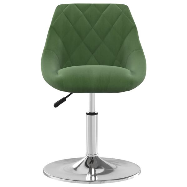 vidaXL Chaises pivotantes &agrave; manger lot de 4 Vert fonc&eacute; Velours