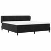 vidaXL Lit &agrave; ressorts avec matelas Noir 180 x 200 cm Velours
