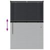 vidaXL Store de Fen&ecirc;tre avec des rideaux Noir Aluminium