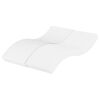 vidaXL Matelas en mousse blanc 120x210 cm duret&eacute; H2 H3