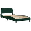 vidaXL Cadre de lit Dover vert fonc&eacute; 100x200 cm velours
