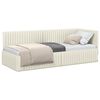 vidaXL Cadre de lit d'angle Cr&egrave;me 80 x 200 cm Velours