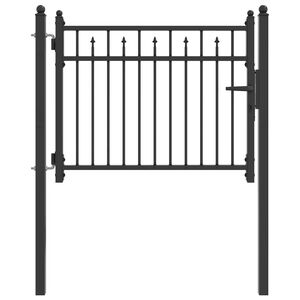 vidaXL Porte de Cl&ocirc;ture BAARLO 100 x 75 cm m&eacute;tal Noir Verrouillable