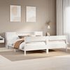 vidaXL Lit biblioth&egrave;que sans matelas blanc 200x200 cm bois pin massif