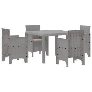 vidaXL Ensemble de salle &agrave; manger pour jardin 5 pc Gris clair