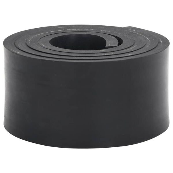 vidaXL Bordure en caoutchouc de chasse-neige noir 200x10x1 cm