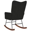vidaXL Chaise &agrave; bascule Noir Velours
