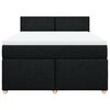 vidaXL Sommier &agrave; lattes de lit avec matelas Noir 160x200 cm Tissu