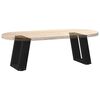 vidaXL Pieds de table basse en U 2 pi&egrave;ces Noir 30 x (30-31) cm Acier