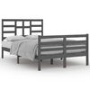 vidaXL Cadre de lit sans matelas gris bois massif 120x200 cm