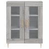 vidaXL Buffet haut Sonoma gris 69,5x34x180 cm Bois d'ing&eacute;nierie