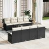 vidaXL Ensemble de canap&eacute; de jardin 9 pcs Noir et Cr&egrave;me polyrotin