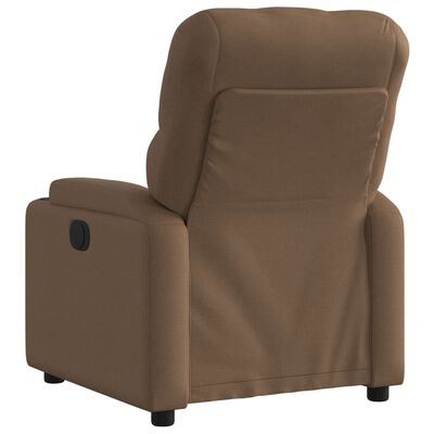 vidaXL Fauteuil inclinable électrique Marron Tissu