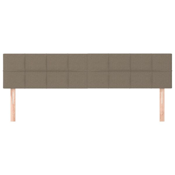 vidaXL T&ecirc;tes de lit Taupe 200x5x78/88 cm Tissu