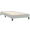 vidaXL Sommier &agrave; lattes de lit et matelas gris clair 100x220cm velours
