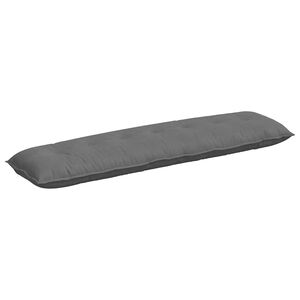 vidaXL Coussin de Dos Gris fonc&eacute; 200 x 50 cm Tissu en microfibre