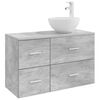 vidaXL Ensemble de mobilier de salle de bain 2 pc Gris b&eacute;ton
