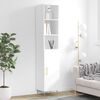 vidaXL Buffet haut Blanc brillant 34,5x34x180 cm Bois d'ing&eacute;nierie