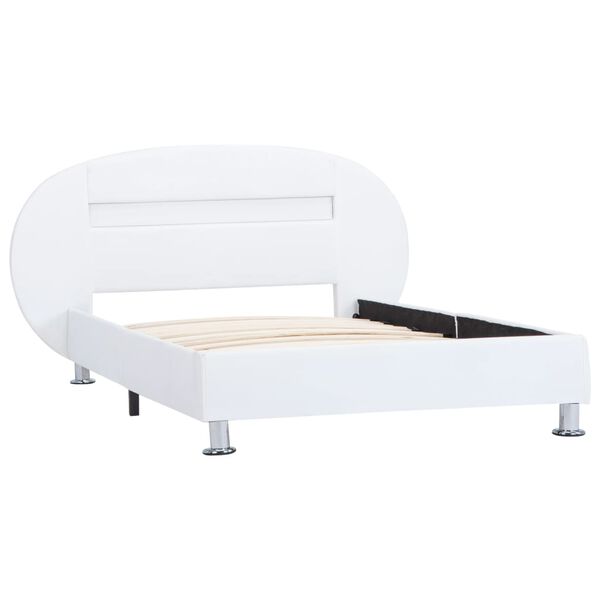 vidaXL Cadre de lit avec LED sans matelas blanc 100x200 cm