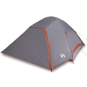 vidaXL Tente familiale &agrave; d&ocirc;me 6 personnes gris imperm&eacute;able