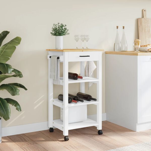 vidaXL Chariot de cuisine MONZA 48x40x88,5 cm bois massif de pin