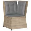 vidaXL Salon de jardin avec coussins 5 pcs beige r&eacute;sine tress&eacute;e