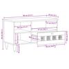 vidaXL Meuble TV Noyer 80 x 33 x 46 cm Bois de mangue massif