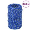 vidaXL Corde de bateau Bleu 2 mm 100 m Polypropyl&egrave;ne