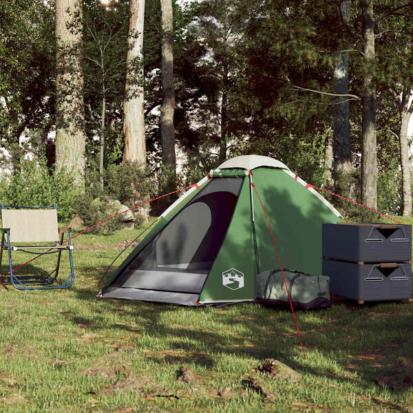 vidaXL Tente de camping &agrave; d&ocirc;me 2 personne vert imperm&eacute;able