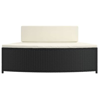 vidaXL Bancs de spa avec coussins lot de 2 noir résine tressée