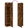 vidaXL Armoire de rangement mince ch&ecirc;ne fum&eacute; 40x42,5x225 cm
