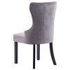 vidaXL Chaises &agrave; manger lot de 4 gris velours