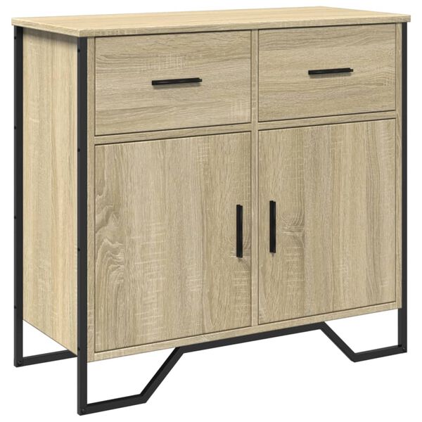 vidaXL Buffet ch&ecirc;ne sonoma 79,5x35,5x74,5 cm bois d'ing&eacute;nierie
