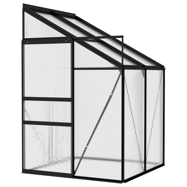 vidaXL Serre Anthracite Aluminium 2,59 m&sup3;