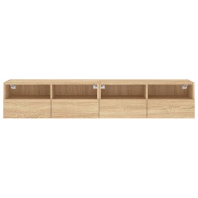 vidaXL Meubles TV muraux 2 pcs chêne sonoma 80x30x30cm bois ingénierie