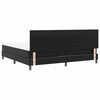vidaXL Lit &agrave; ressorts avec matelas Noir 200 x 200 cm Simili cuir