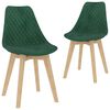 vidaXL Ensemble de salle &agrave; manger 3 pcs Vert fonc&eacute;