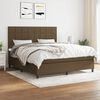 vidaXL Sommier &agrave; lattes de lit avec matelas Marron fonc&eacute; 180x200 cm