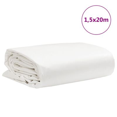 vidaXL Bâche blanc 1,5x20 m 650 g/m²
