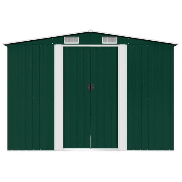 vidaXL Abri de stockage pour jardin Métal Vert 257 x 205 x 178 cm