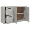 vidaXL Buffet Gris b&eacute;ton 100x33x59,5 cm Bois d'ing&eacute;nierie