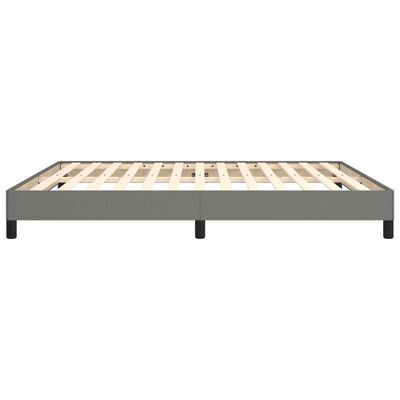 vidaXL Cadre de lit sans matelas gris foncé 180x200 cm tissu