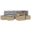 vidaXL Ensemble de canap&eacute; de jardin 7 pc polyrotin