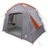 vidaXL Tente Cabane Gris et orange 210 x 210 x 138 cm Polyester