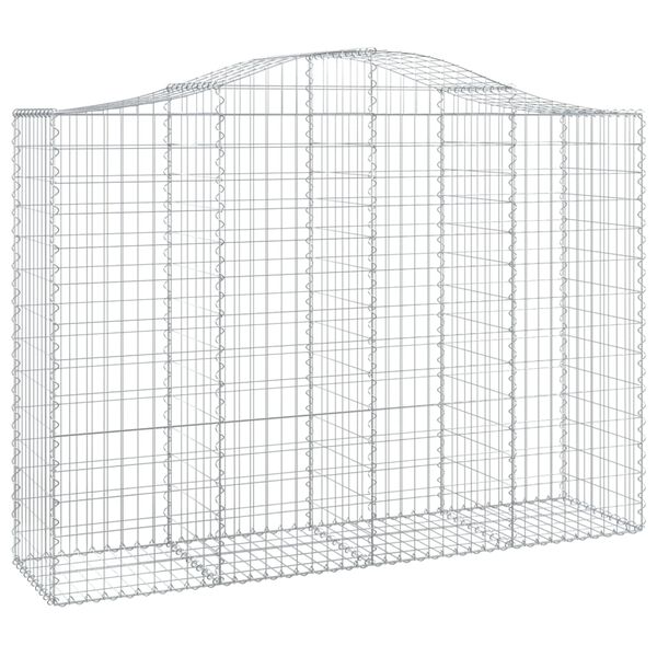 vidaXL Paniers &agrave; gabions arqu&eacute;s 5 pcs 200x50x140/160 cm Fer galvanis&eacute;