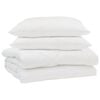 vidaXL Couette d'&eacute;t&eacute; avec oreiller 3 pi&egrave;ces Blanc Microfibre