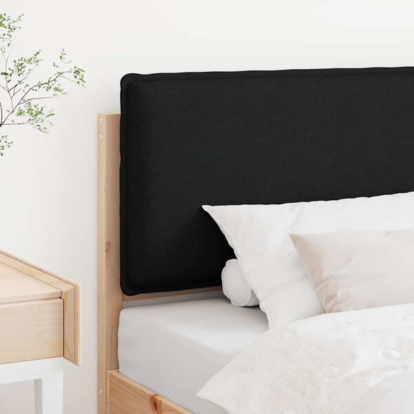 vidaXL T&ecirc;te de lit capitonn&eacute;e Naturel et Noir 90 cm Pin massif