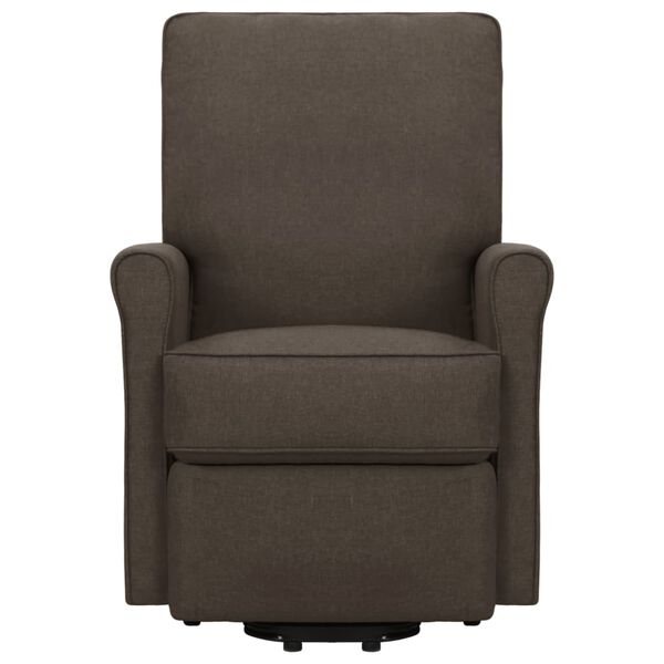 vidaXL Fauteuil de massage Marron fonc&eacute; Tissu